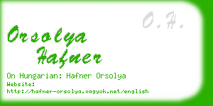 orsolya hafner business card